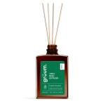 Brown bottle with reed diffuser