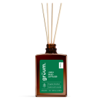 Brown bottle with reed diffuser