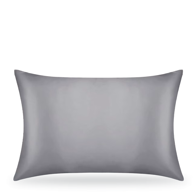 Gray pillow on dark background