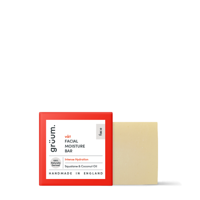 Red facial moisture bar packaging