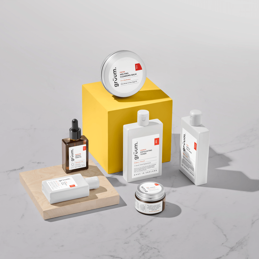 Various skincare products on display.