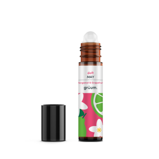 Roll-on bottle with floral design