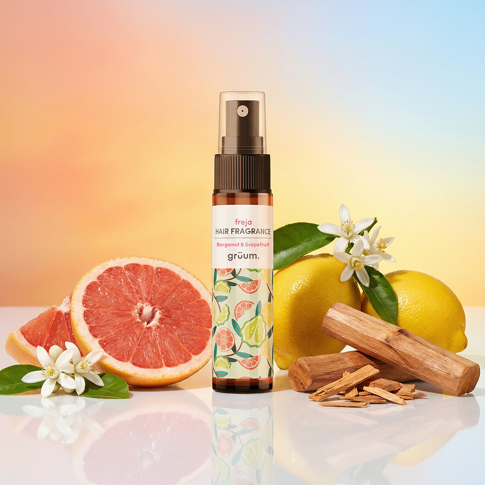 Hair fragrance with grapefruit and lemons.
