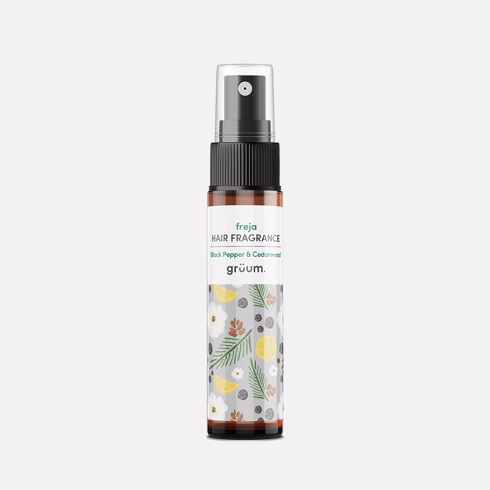 Hair fragrance spray bottle.