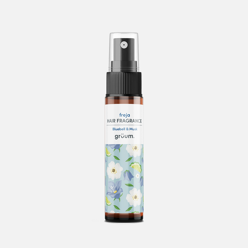Floral hair fragrance spray bottle