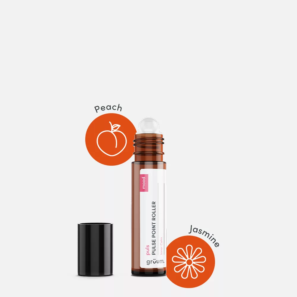Pulse point roller with peach and jasmine