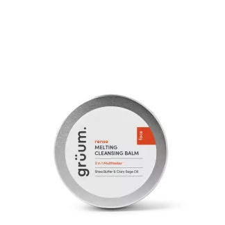 Cleansing balm in tin container