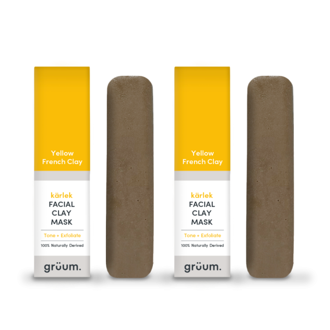 Two facial clay mask sticks