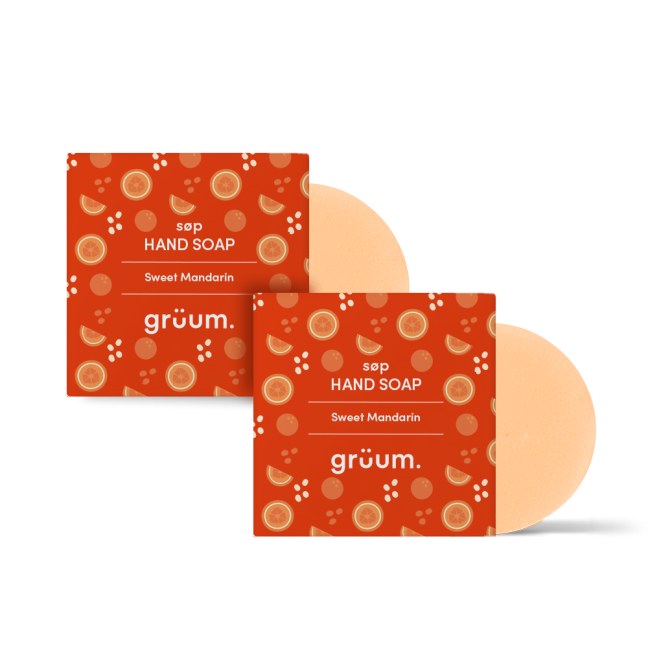 Two sweet mandarin hand soaps