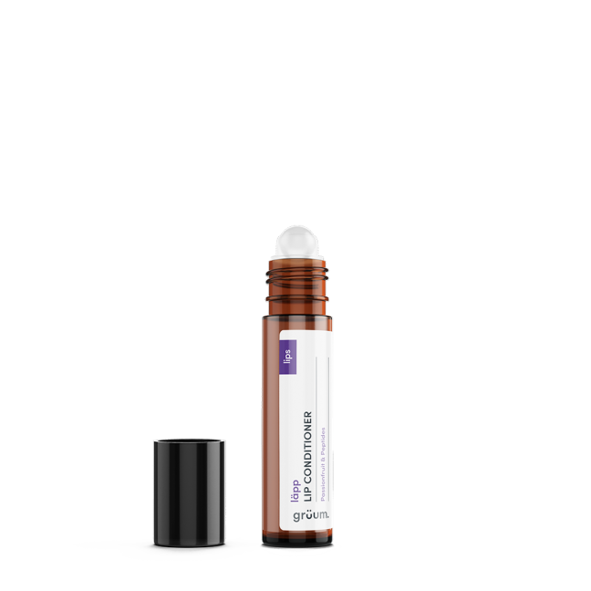 Lip conditioner with cap removed.