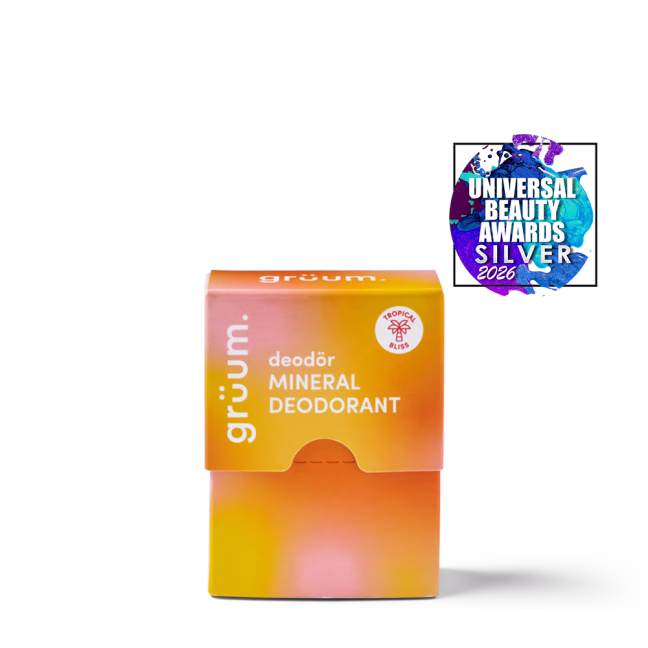 Gruum mineral deodorant packaging