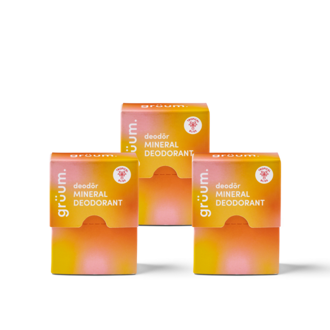 Three mineral deodorant boxes