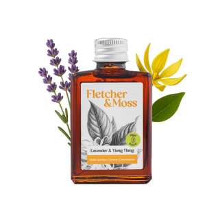 Bottle with lavender and ylang ylang
