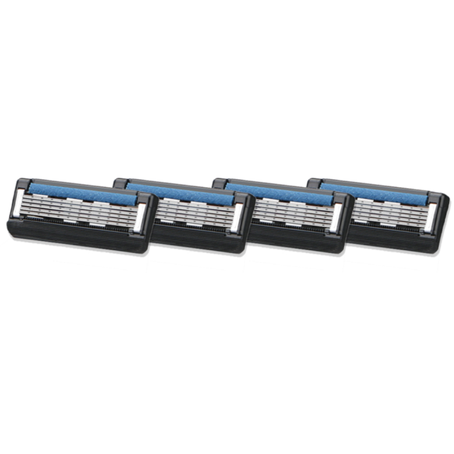 Four razor blade cartridges