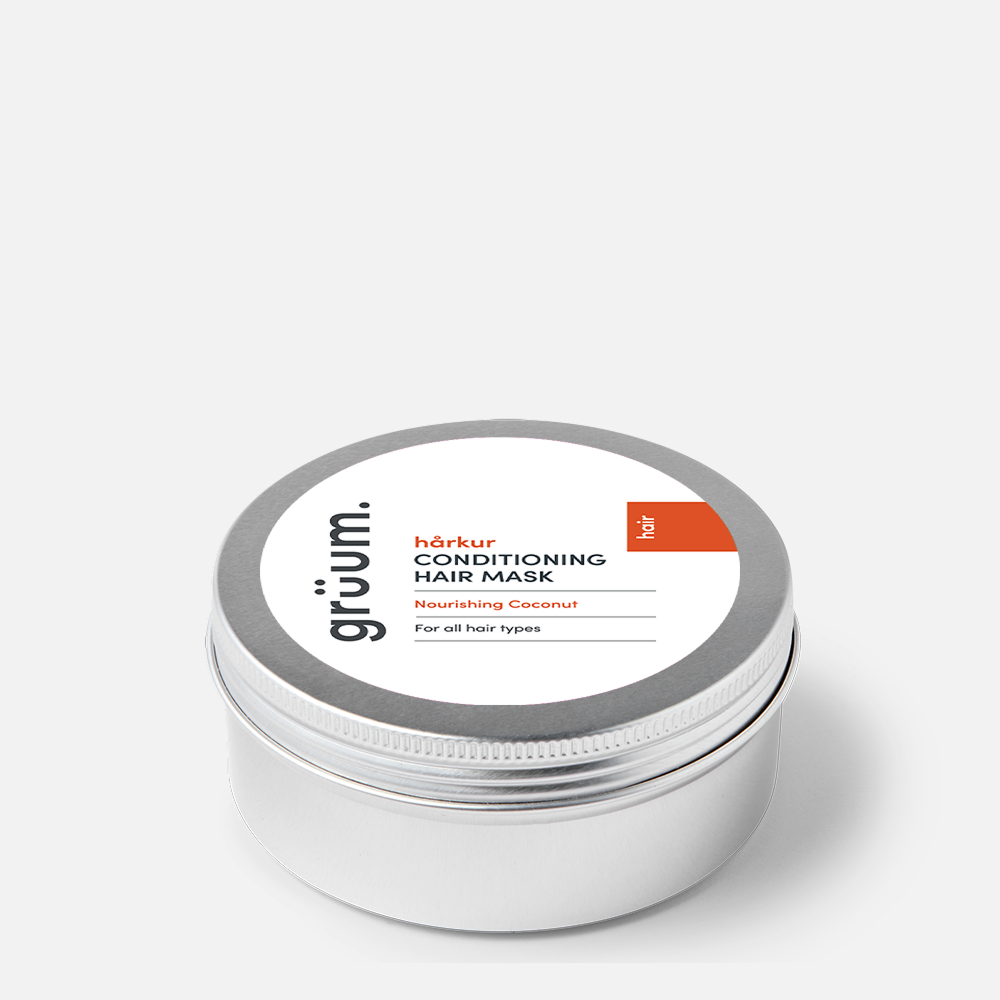 Hair mask in silver tin