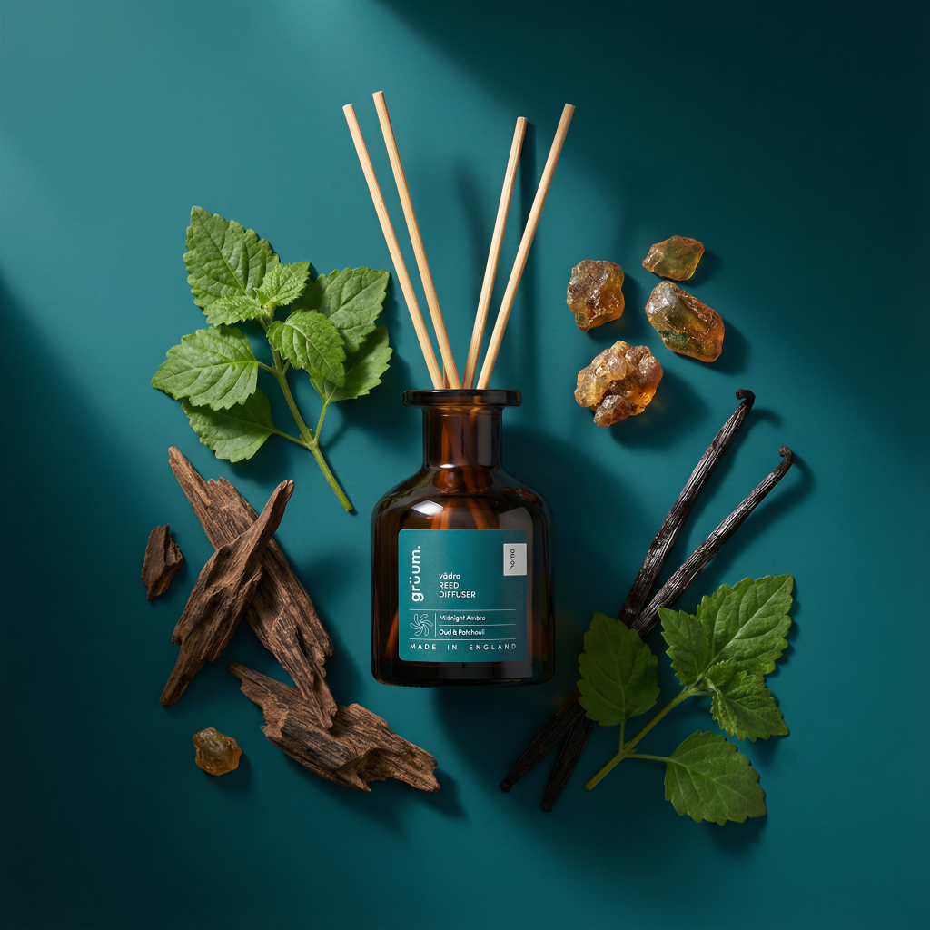 Reed diffuser with natural ingredients