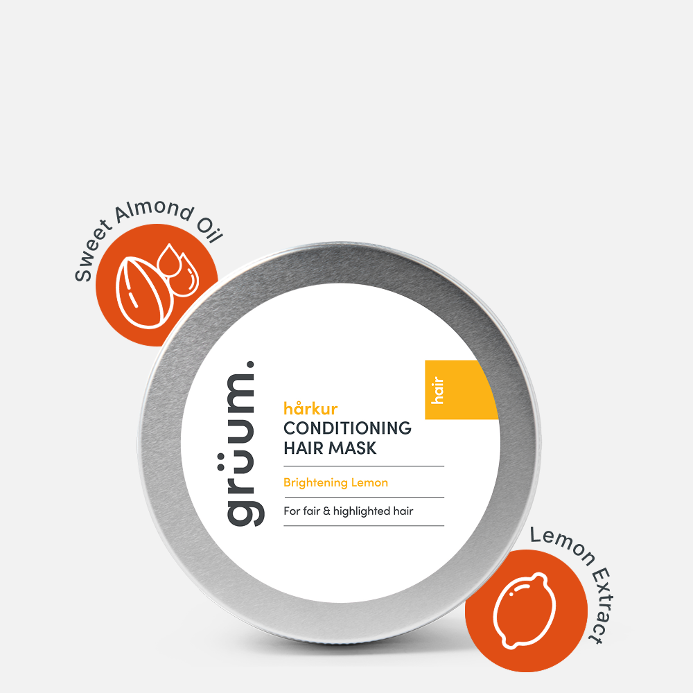 Conditioning hair mask with almond and lemon