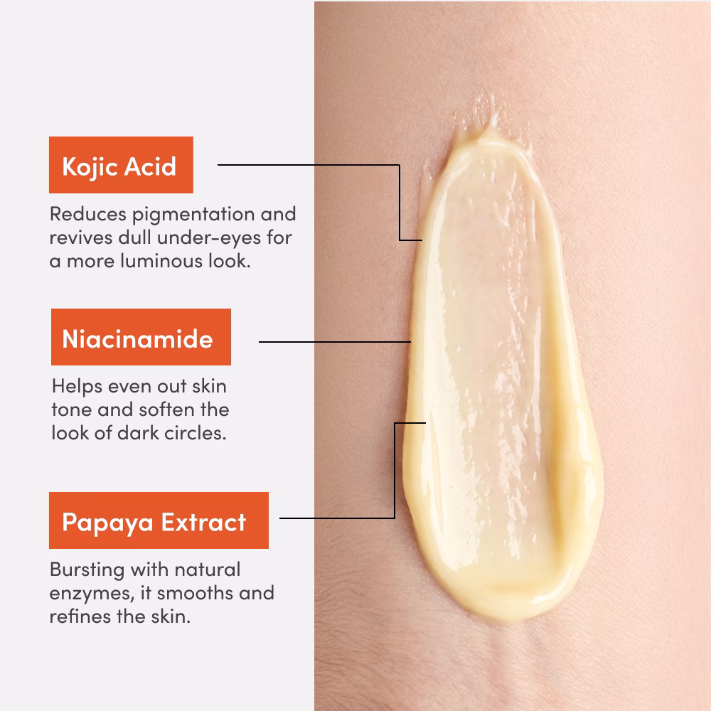 Skincare ingredients and benefits illustration.