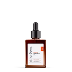 Brown bottle with dropper and label.