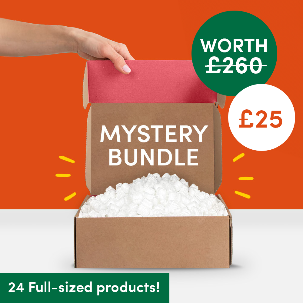 Hand opening mystery bundle box.