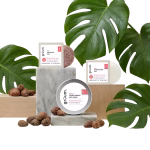 Haircare products with green leaves