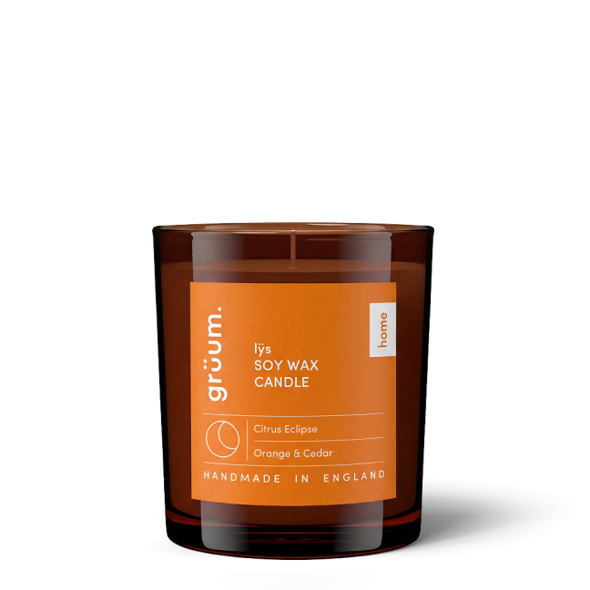 Orange soy wax candle
