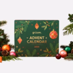 advent calendar box, green festive