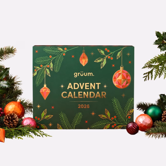 advent calendar box, green festive