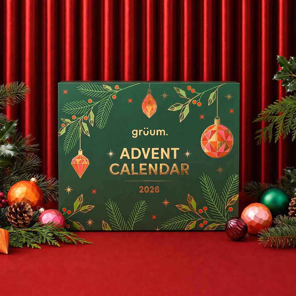 advent calendar box, red festive